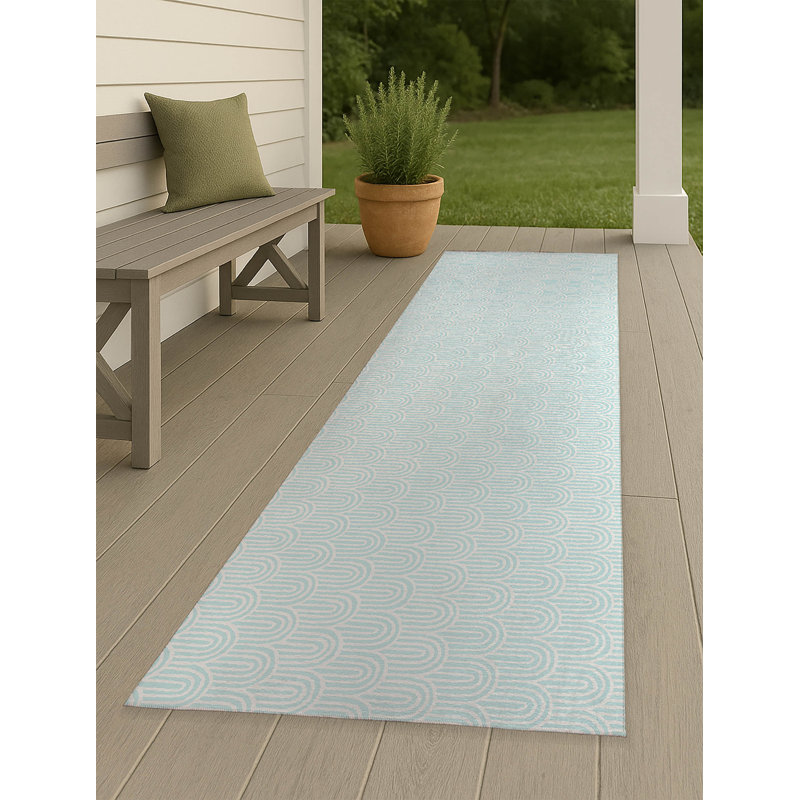Tapis d'extérieur antidérapant Rolling Hills, Tapis de couloir 2 pi 6 po x 8 pi