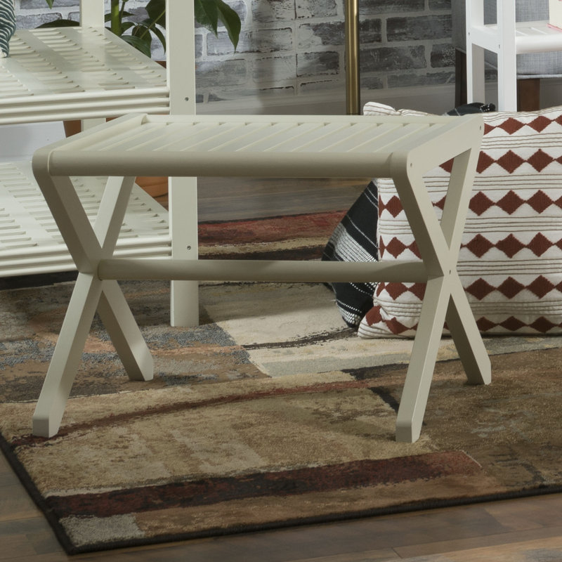 Tabouret de coiffeuse Hales, Blanc