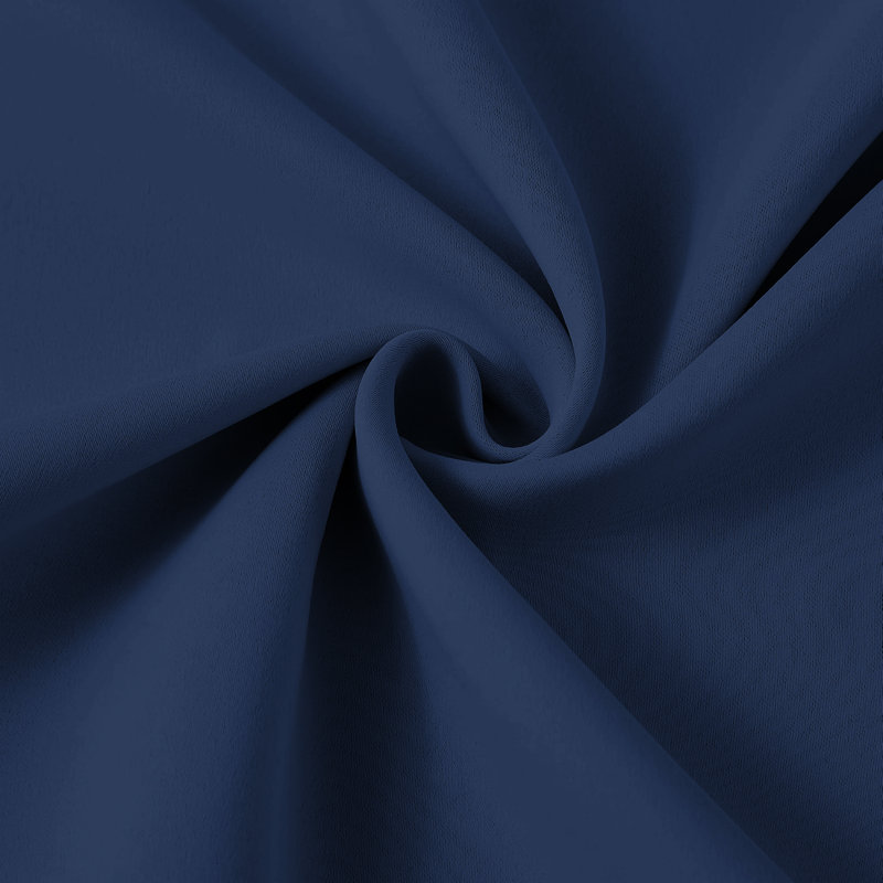 100% Polyester Blackout Pencil Pleat Room Darkening 230 GSM Curtains (Set of 2), Navy, 117cm Width x 137cm Drop