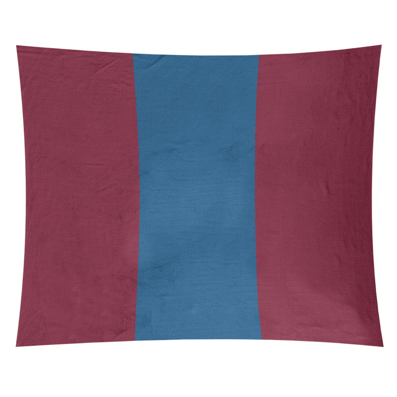 Colorado Polyester Tapestry, Burgundy/Blue/Burgundy, 88" H x 104" W