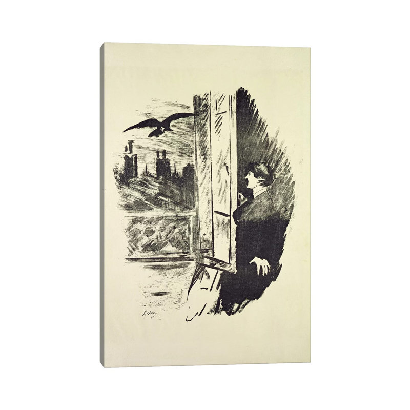 Illustration I For "The Raven" By Edgar Allan Poe, 1875 by Edouard Manet - Wrapped Canvas Gallery-Wrapped Canvas Giclée