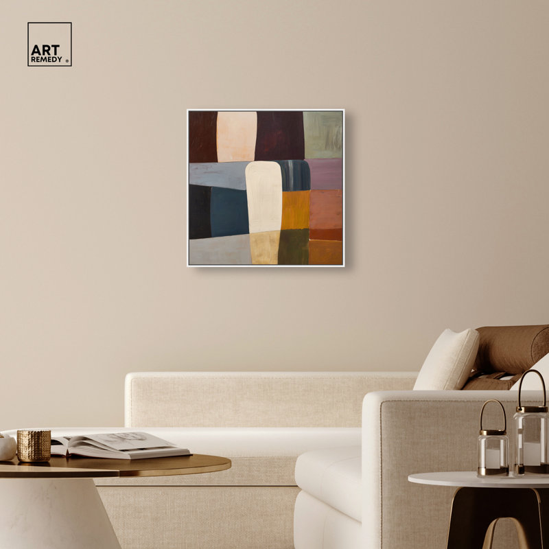 "Color Panels II", reproduction d'art sur toile encadrée par Art Remedy, cadre blanc, 30 x 30, 31"H x 31"W, White Frame