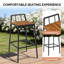Ensemble de table de bar et tabourets de style industriel