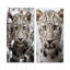Subdued Majesty Leopard Snow Charm - Ensemble de 2 impressions sur toile léopard-102577838-102577835