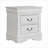 White Transitional Solid Wood Nightstand with Drawer &amp; Antique Pulls