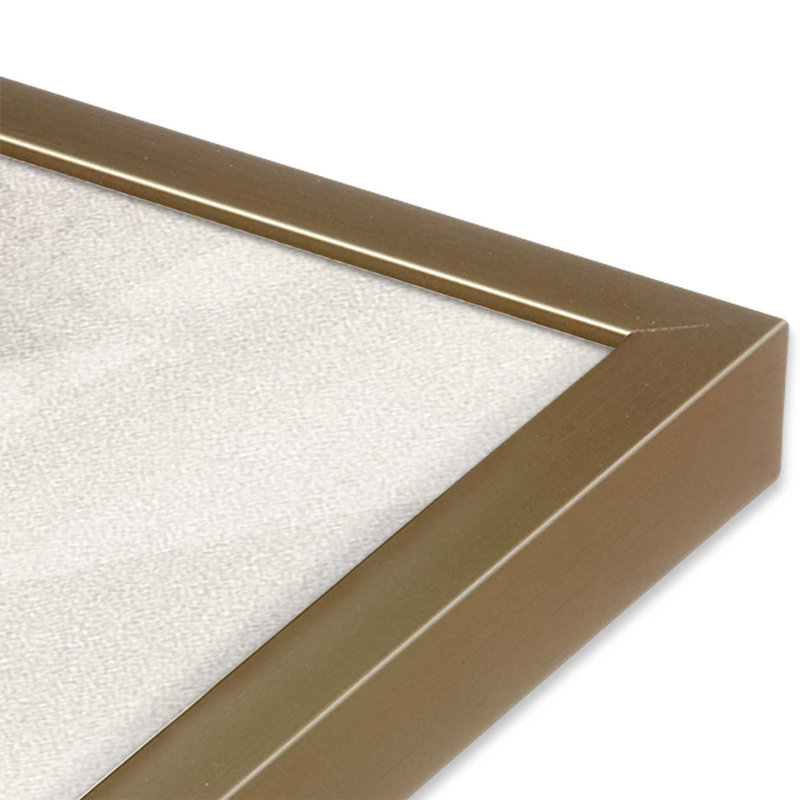 Mocha Musings Set of 2 Prints in a Frame, 37.25" H x 50.5" W, Brushed Gold