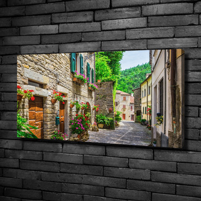 A Charming Street - Wrapped Canvas Print