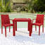 Fauteuil de patio empilable sans assemblage Mace - Chaise de salle à manger moderne en tissu toutes saisons imperméable et robuste-124128377-30181370