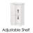 Bathroom Cabinet - Freestanding Storage Organizer for Towels or Laundry Room - Adjustable Shelf and Shutter Style Door by Lavish Home (White)