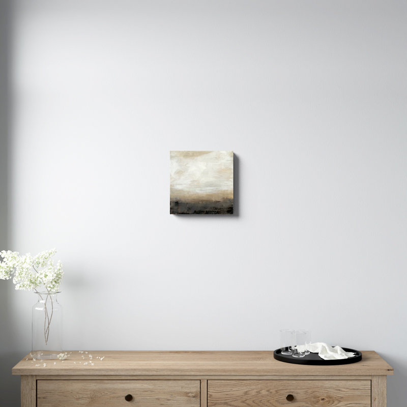 «Umber Land I» par Jennifer Goldberger, reproduction d'art sur toile tendue, H 12 po x l 12 po, Noir