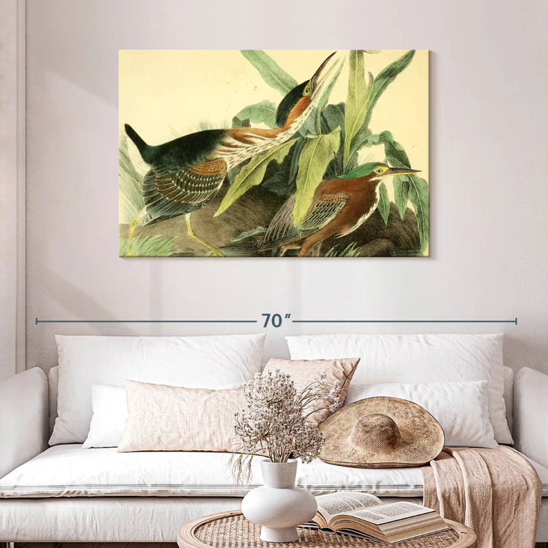 Bramon, héron vert d'oiseaux d'Amérique, H 30 po x l 45 po
