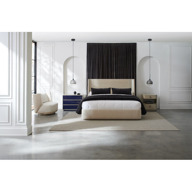 Da Vita Solid Wood Wingback Bed, King