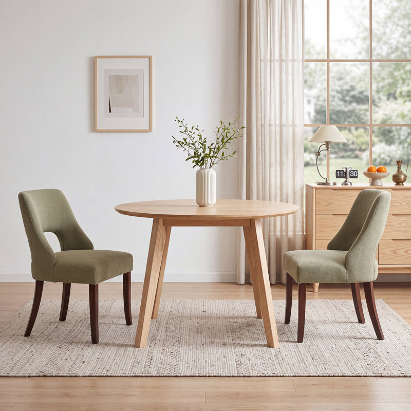 Chaise de salle à manger rembourrée Arlene, Vert
