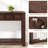 Rustic Farmhouse Console Table with 6 Drawers.   Wood Entryway Table with Open Lower Shelf. Narrow Sofa Table for Living Room. Hallway
