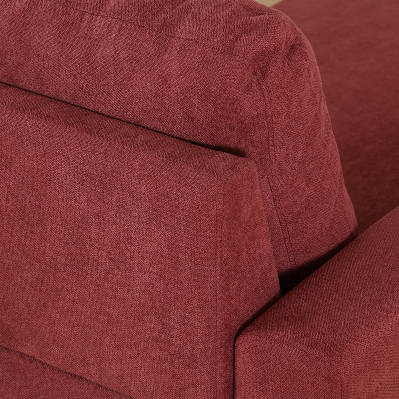 Carlheinz 83" L-Shaped Storage Sleeper Sofa Bed, Red