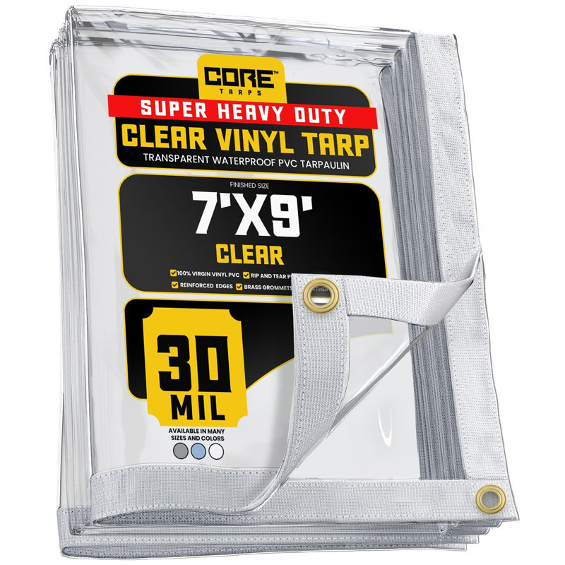 Bâche en vinyle 30 mil Extreme, Transparent, H 108 po x l 84 po x P 1 po