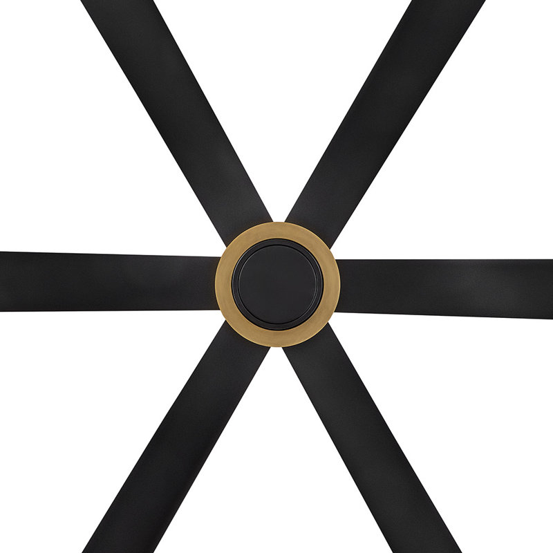 Ventilateur de plafond à DEL Hinkley Andros, Noir mat, Noir mat