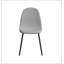 Ensemble de 4 chaises de salle à manger rembourrées en lin modernes avec pieds en métal robustes pour une maison confortable et élégante