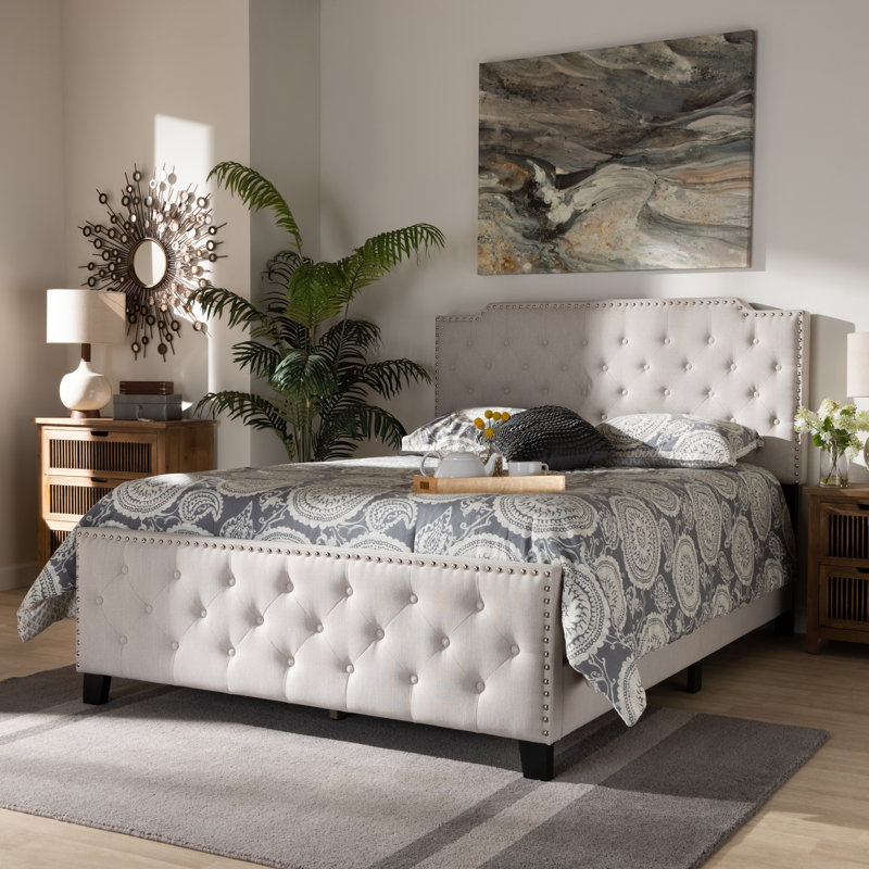 Erdaun Upholstered Standard Bed, Full / Double, Beige