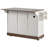 55.5" Farmhouse Kitchen Island With Drop Leaf, Power Outlet, Spice Rack & Barn Door-1234355687