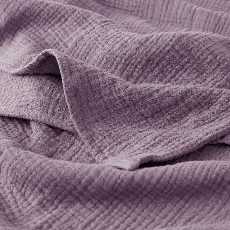 Couverture en mousseline 100% coton, simple TG, 4 couches pour lit de repos, canapé et confort de tous les jours, bleu sarcelle, 200 g / m²