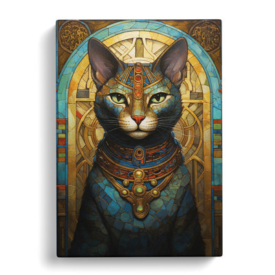 Egyptian Cat Renaissance - Wrapped Canvas Print