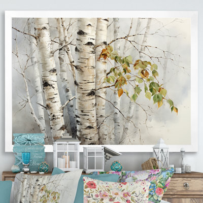 Beauté de bois de bouleau beige et gris II sur toile