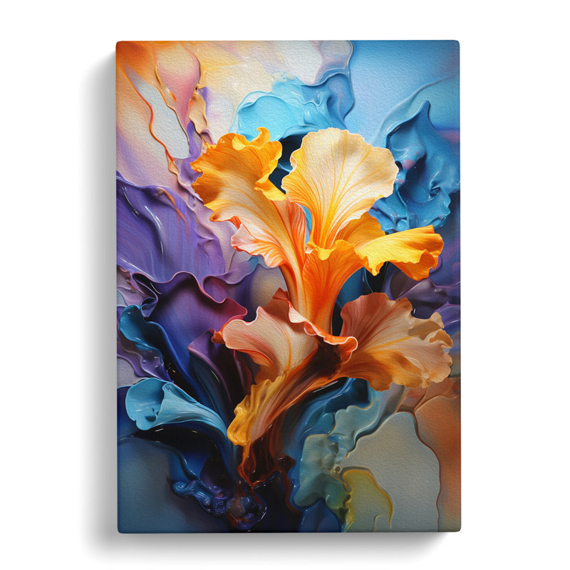 Iris Flower Action - No Frame Print, 60cm H x 40cm W x 3cm D