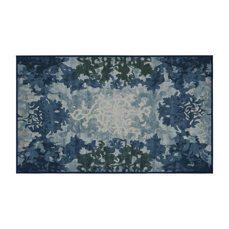 Tapis gris lavable à la machine GSIX03695, Rectangle de 5 pi x 8 pi