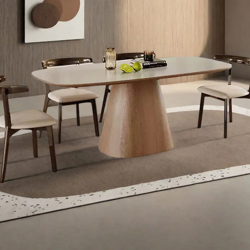 Table de salle à manger de style nordique moderne, H 29,53 po x L 70,87 po x l 35,43 po