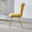 Chaises de salle à manger rembourrées modernes avec pieds en tube de fer, coussins moelleux et dossier confortable pour la salle à manger et le salon