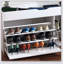 Banc d'entrée avec rangement pour chaussures, tiroirs rabattables réglables à 3 niveaux et armoire cachée, peu encombrant et design moderne pour le couloir et le salon