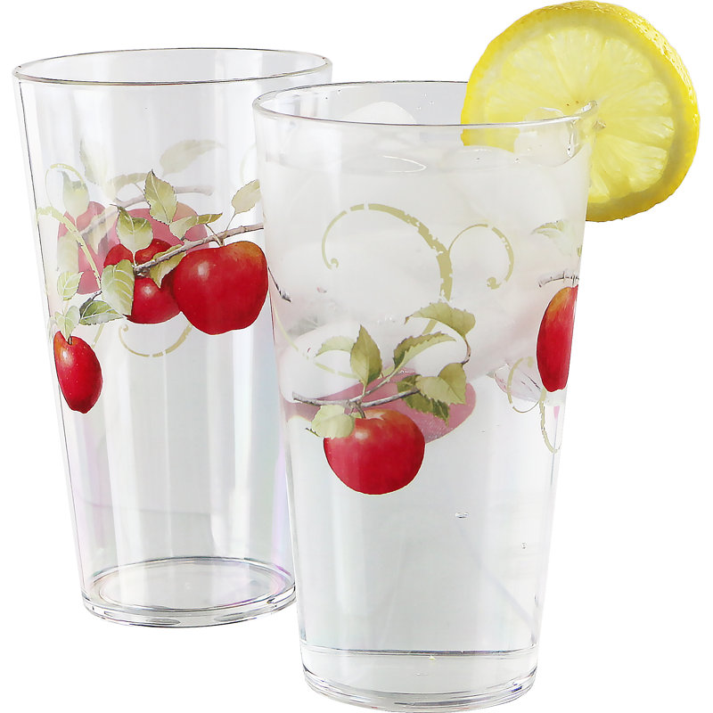 Reston Lloyd Harvest Apple 19 oz. Acrylic Drinking Glass