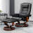 Leather Heated Massage Recliner Chair with Ottoman-1545968108