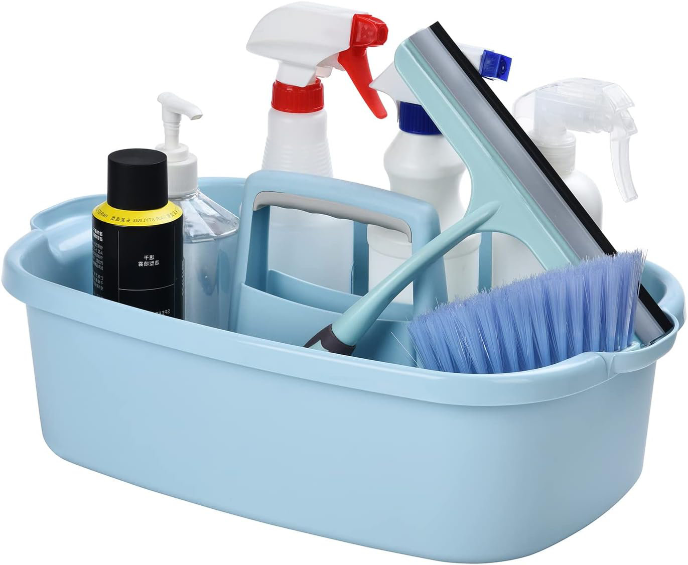 Anadea Large Cleaning Supplies Caddy With Handle, Plastic Storage ...
