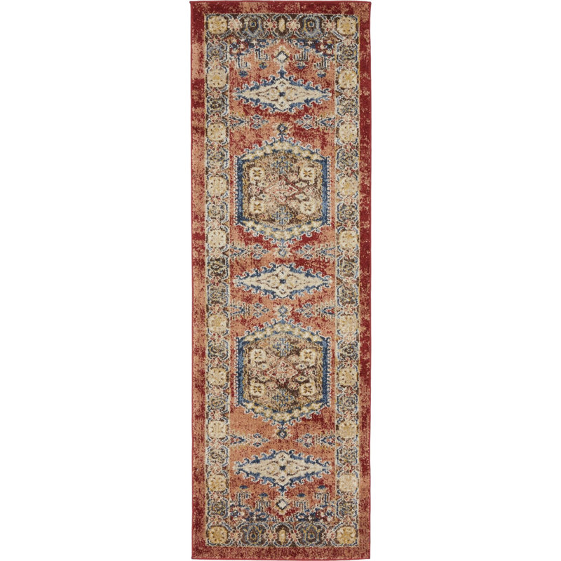 Vern Oriental Area Rug, Runner 2' x 6'1", Terracotta