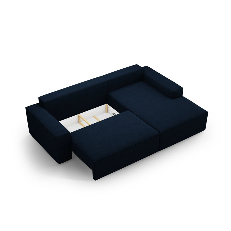 Alisbha Boucle Sofa Bed, Dark Blue