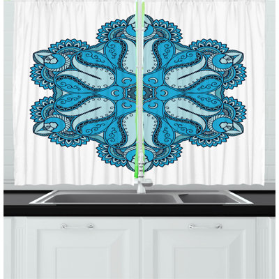 Paisley Pointed Kitchen Curtain