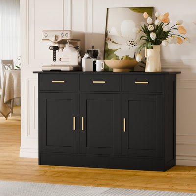 47.2"W Sideboards & Buffets with 3 Doors & 2 Closed Storages