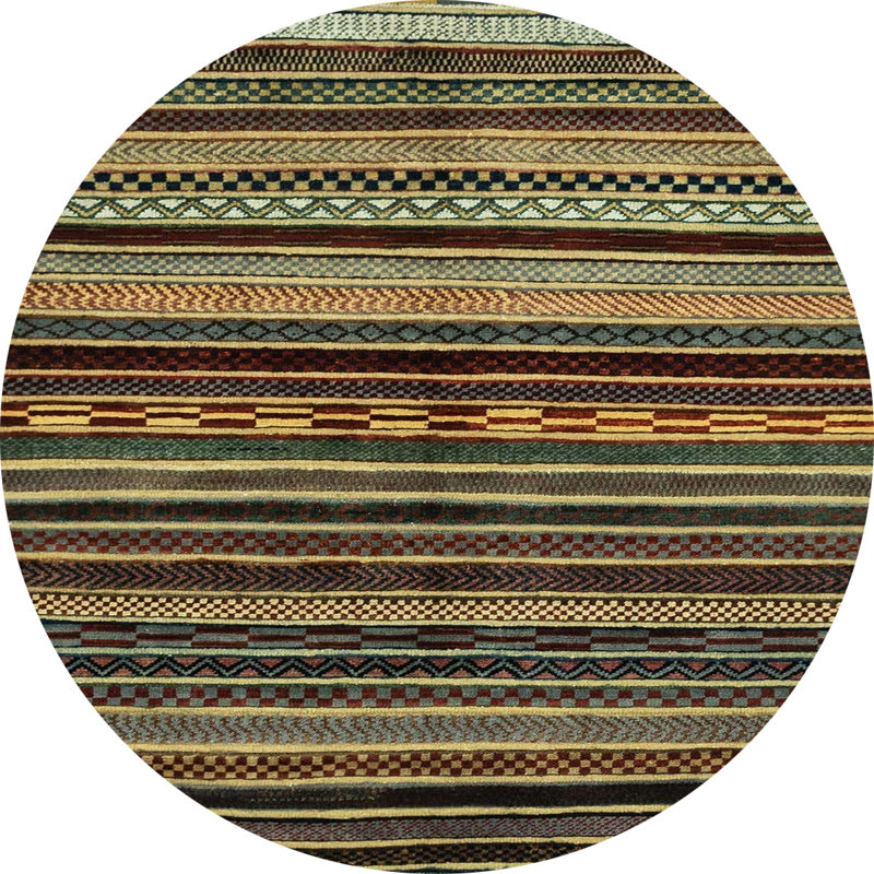 Abstract Indoor Rug, Round 7'