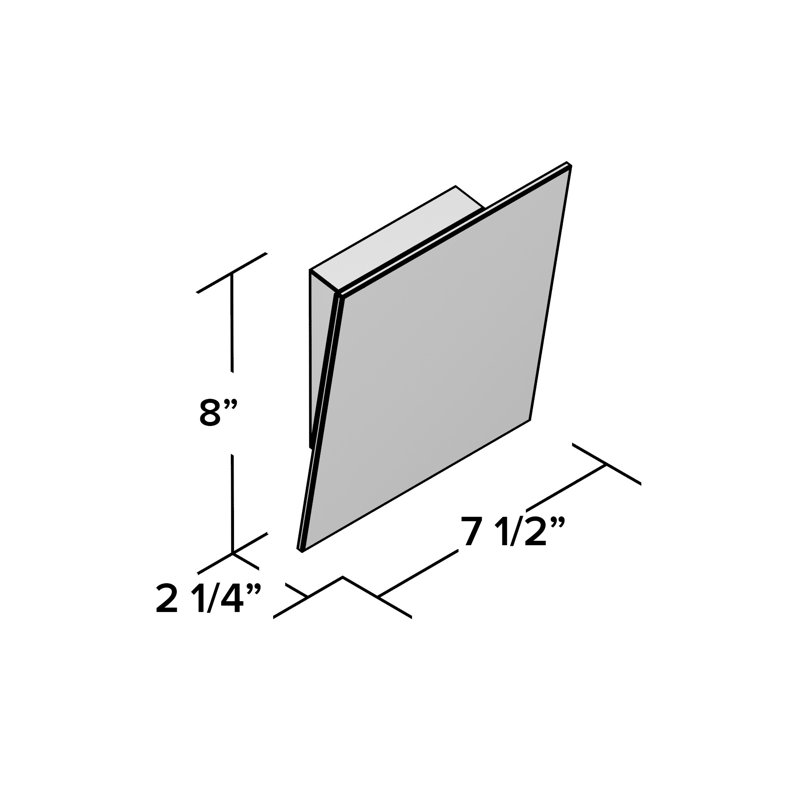 Angled Plane 1 - Light LED Flush Mounted Sconce