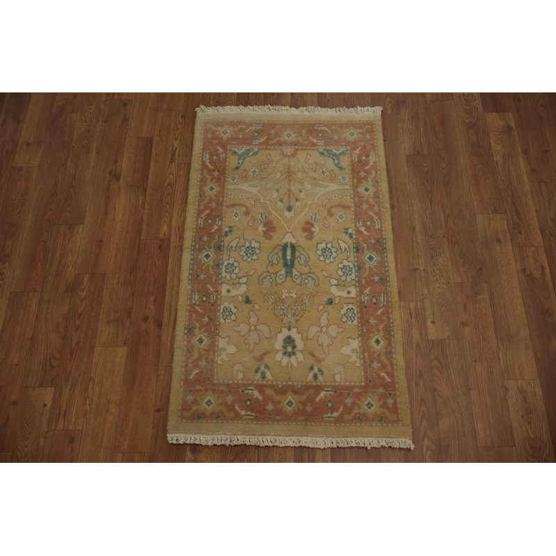 Tapis traditionnel traditionnel avec motifs floraux complexes 2x3