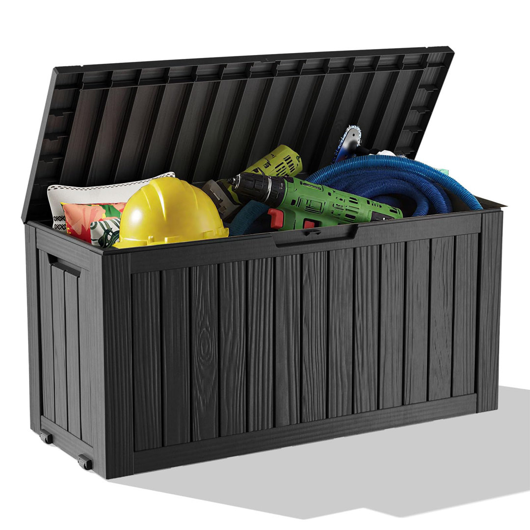 340L Lockable Waterproof Resin Outdoor Storage Box