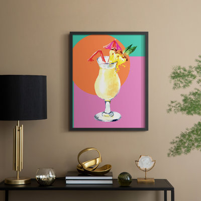 Pina Colada Framed Print - Solid Wood