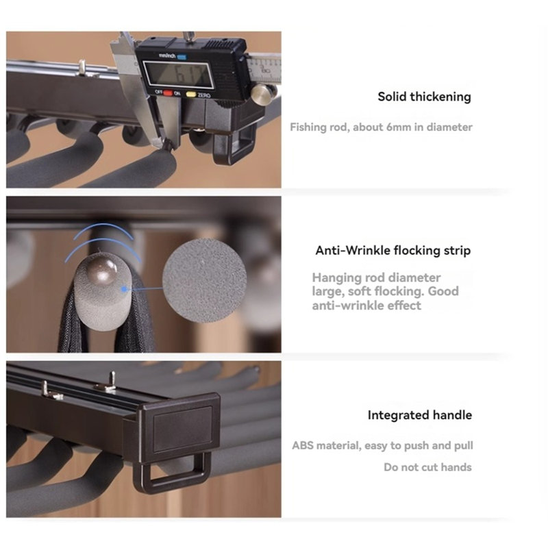 Toptrack Single-Row Pull-Out Pants Rack