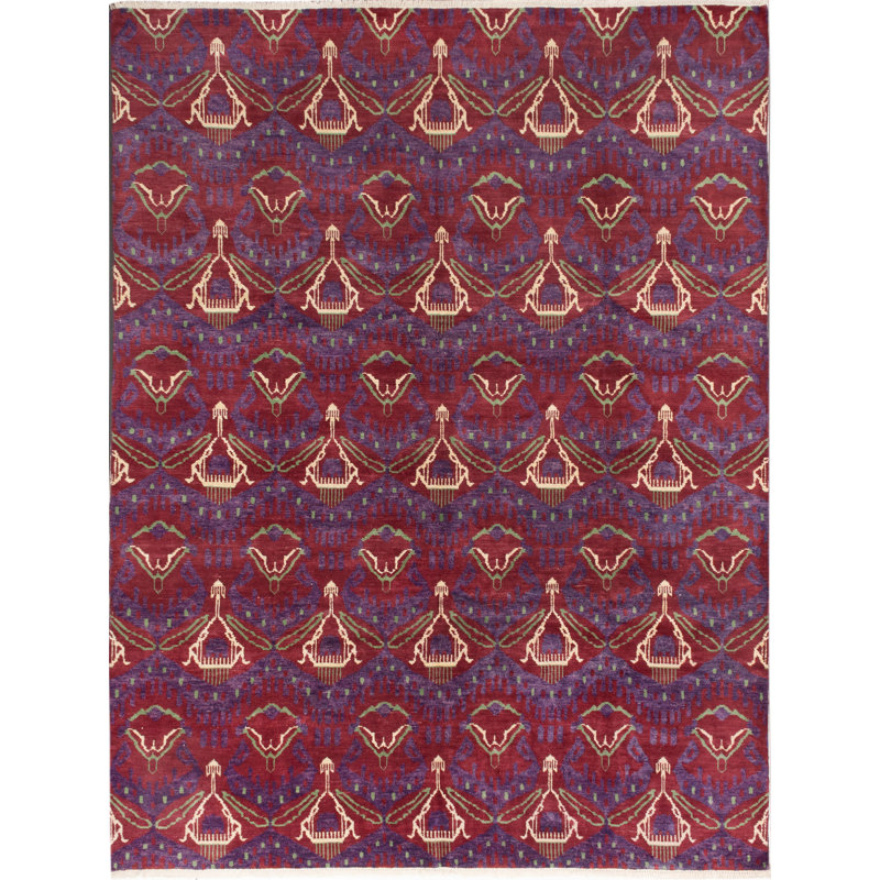 Tapis en laine 10 pi x 11 pi 10 po one-of-kind à la main-noué la 2010 ushak Donahoe