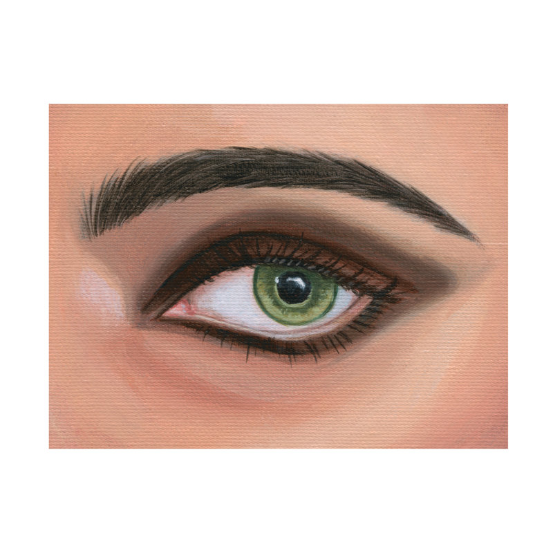 Art mural sur toile tendue - «Lover's Eye IV» de Grace Popp pour décoration de salon, de chambre à coucher ou de bureau - 35 x 47