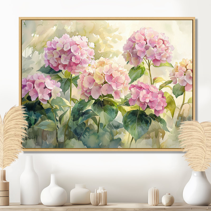 Jadarrion - Floral Wall Art, H 34 po x l 44 po, Impression encadrée flottante, Brun
