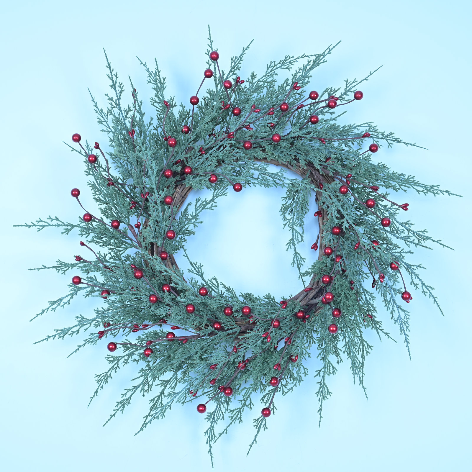 22" W Artificial Artificial Berry Wreath