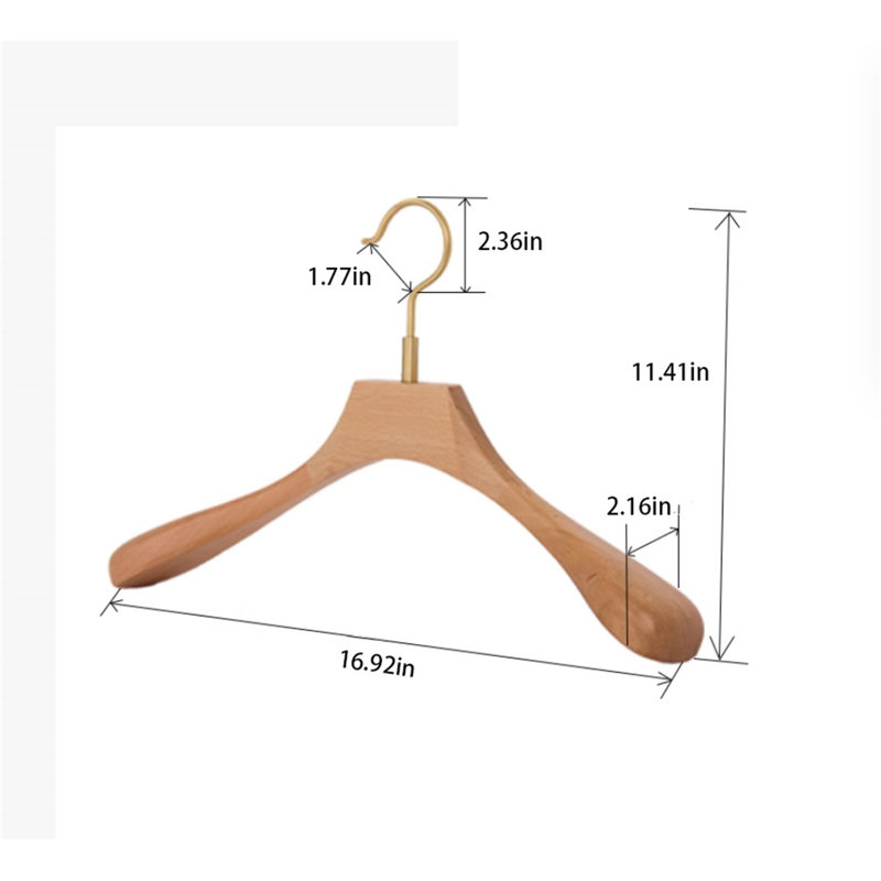 Premium Oak Wood Clothes Hanger, 6
